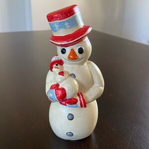 Vaillancourt Snowman Holding Snowbaby